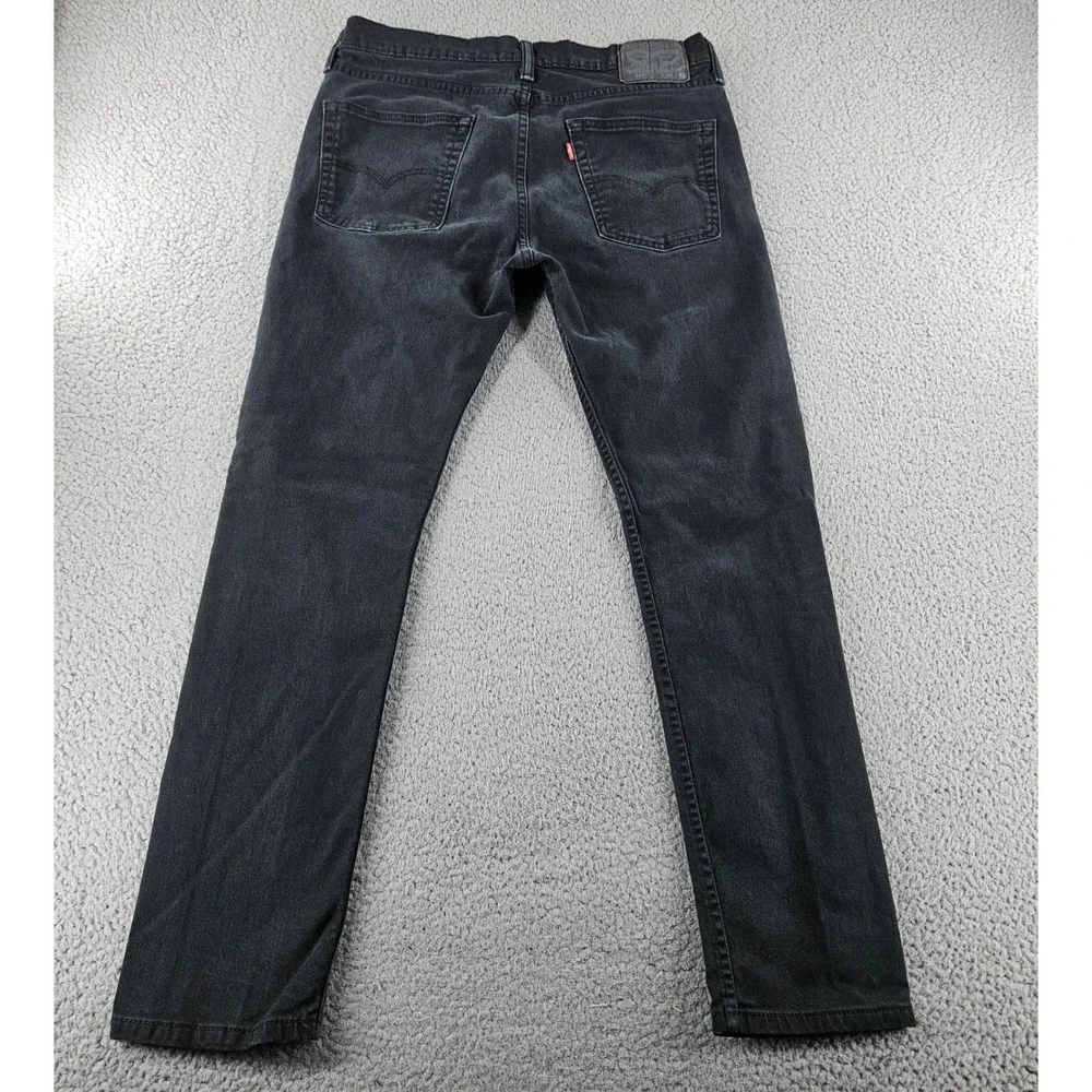 Levis 510 Skinny Jeans Mens 34x32 Black Stretch‎ Denim Western Work Pants